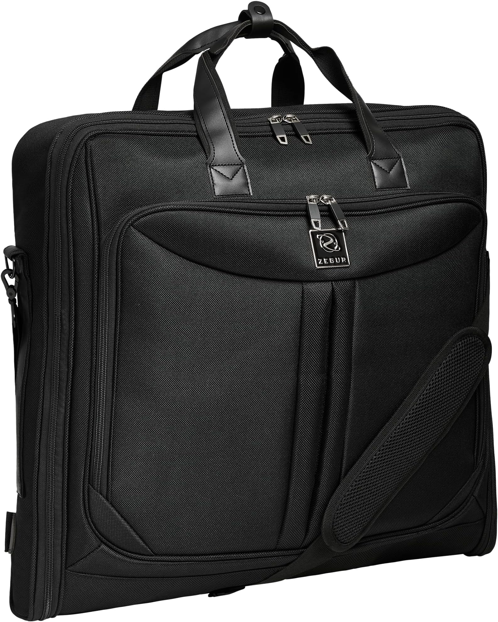 - Premium Suit Garment Bag Carry On - Hangs 4 Suits - Travel & Business with Shoulder Strap and Laptop Compartment