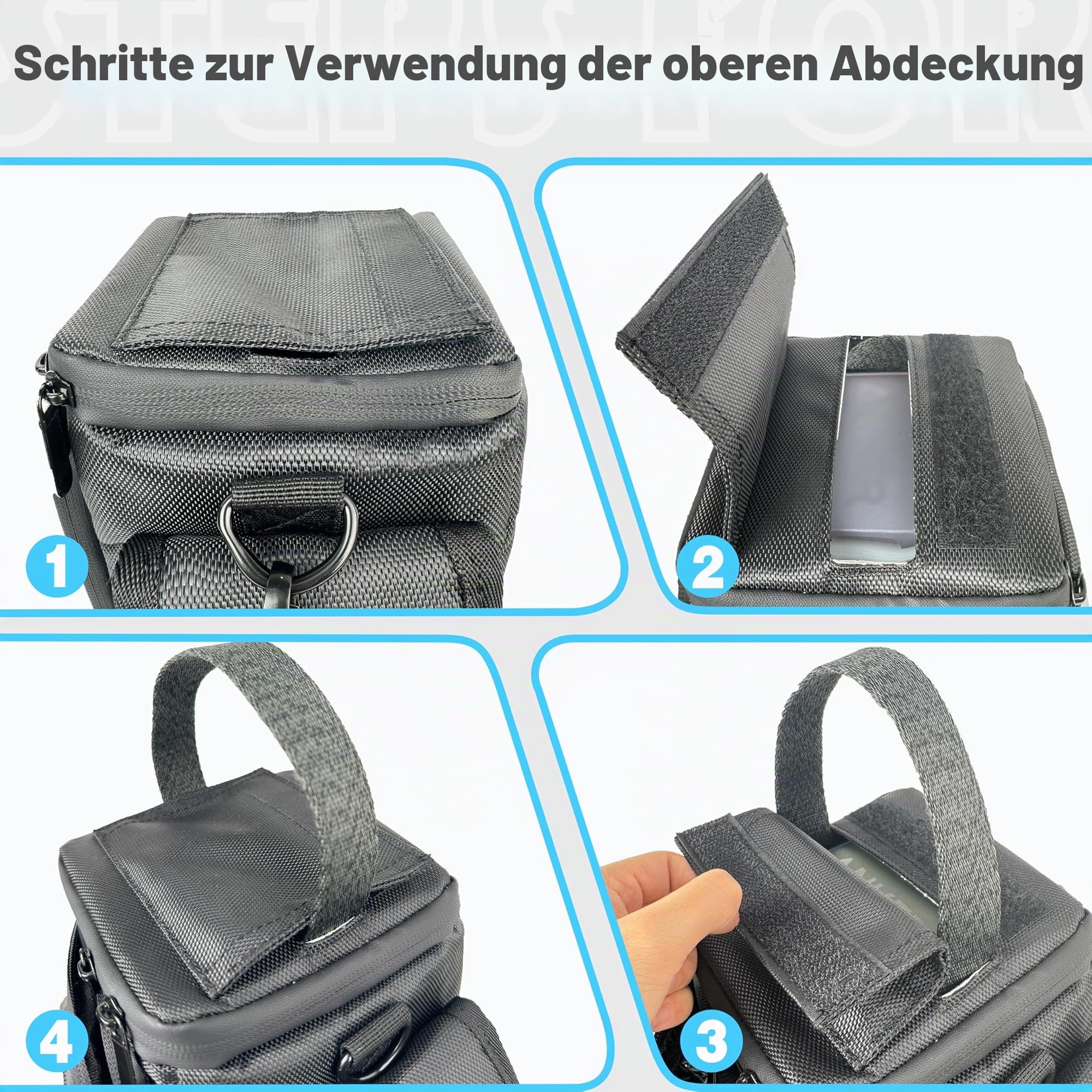 Wasserdichte Reisetasche Kompatibel mit Anker SOLIX C300 DC Power Bank Station Outdoor 288Wh 90000mAh Aufbewahrungstasche mit Zwei Taschen und Verstellbarer Gurt