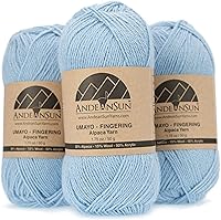 Vista 26 de 3 ovillos de lana de alpaca UMAYO para tejer al crochet y con agujas, 150 gramos, #2, #3 y #5