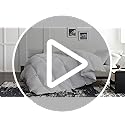 L LOVSOUL 75% Goose Down Fiber Comforter Alaskan King Size, 850+ Fill Power Hotel Style Bedding Comforter, 1200TC, Fluffy Ultra Soft All Season White Duvet Insert with 8 Corner Tabs