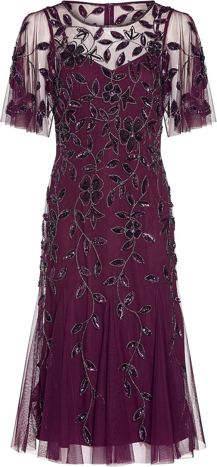 Adrianna Papell Women's Elegant Beaded Midi Dress - Image 7