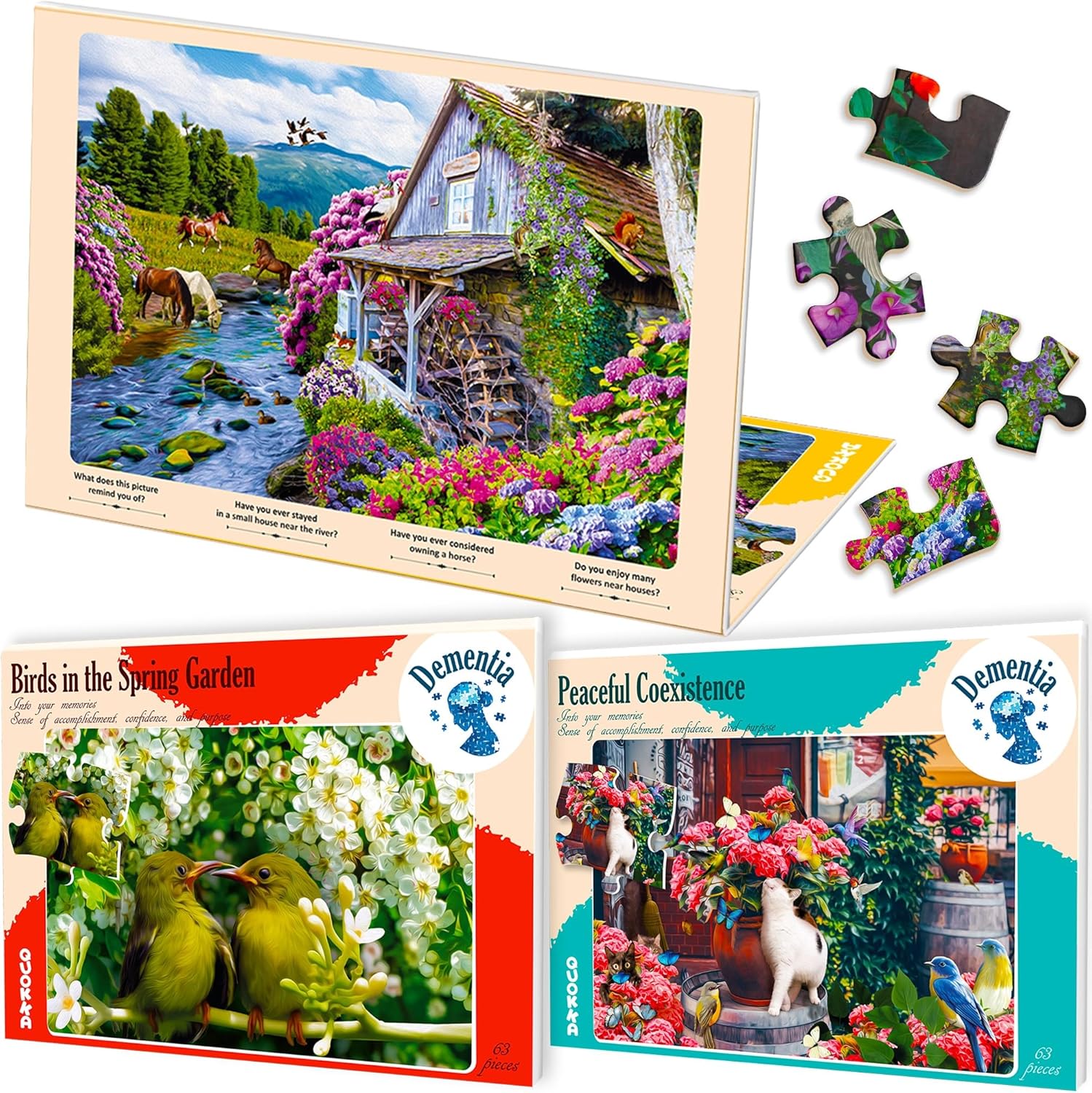Dementia Puzzles for Elderly Large Piece Activities