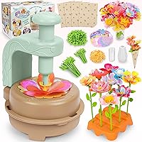 Toyly Fabric Flower Bouquets DIY Craft Kit for Kids 4+ - Flower Market Toy, Educational Arts & Crafts Gifts for Toddler Girls