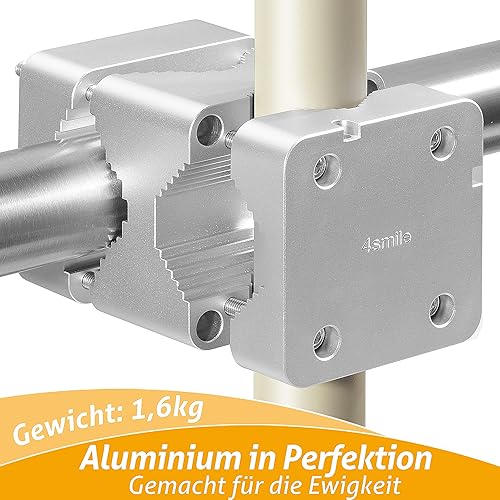 Miniatura 5 de Base de sombrilla para patio con capacidad para sombrillas, aluminio, soporte de barandilla de paraguas de hasta 11.5 pies (11.5 ft) o 9.8 x 6.6