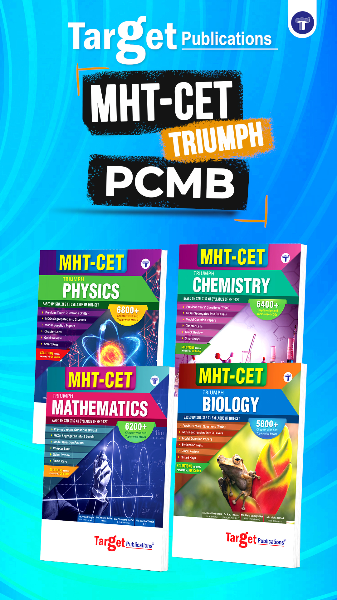 MHT-CET Triumph PCMB MCQ Books for Engineering & Pharmacy 2027