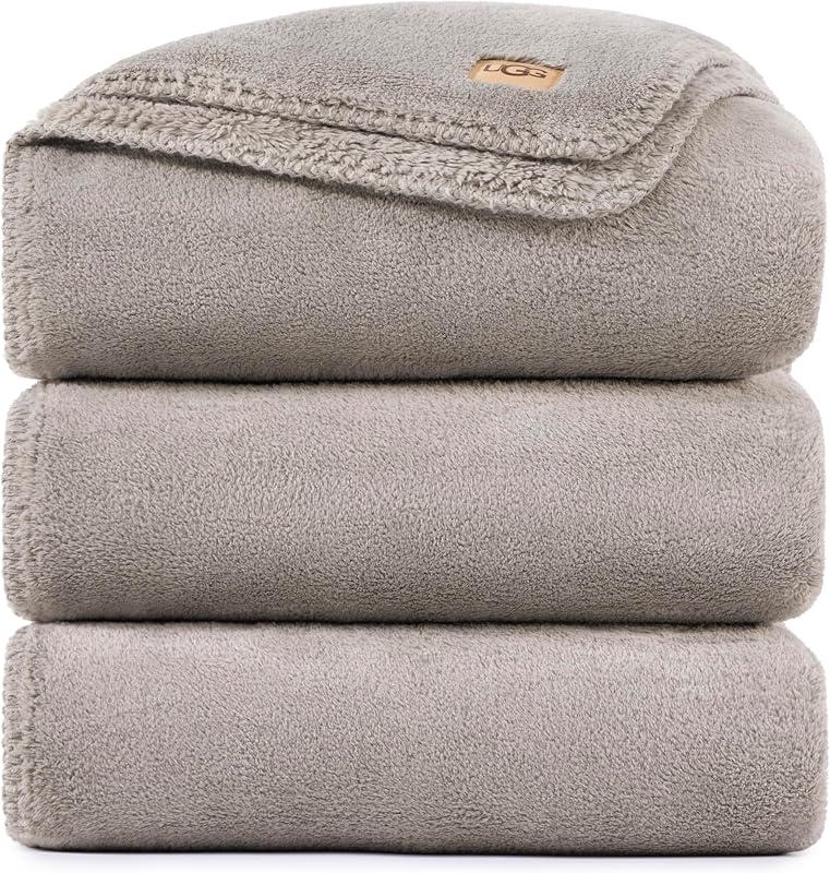 Whitecap King Blanket, Plush Fleece, 110" x 90", Gray | Fits King & California King Beds, Buttery Soft, Reversible Plush Fleece, Warm & Cozy, Easy Care, Bedroom Decor, Year-Round