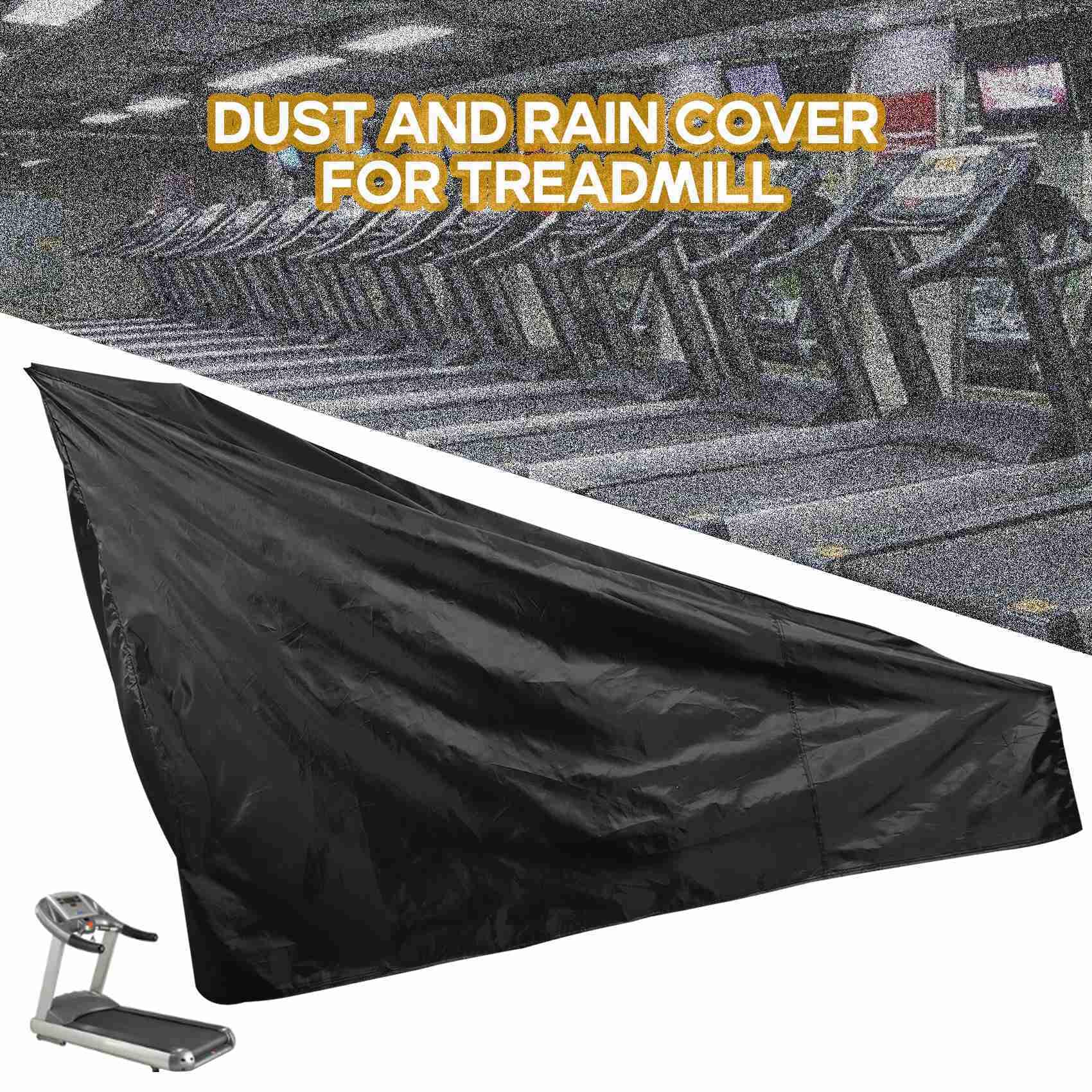 Housse de protection pour bande de course non pliable - Convient pour l'intérieur ou l'extérieur (noir)