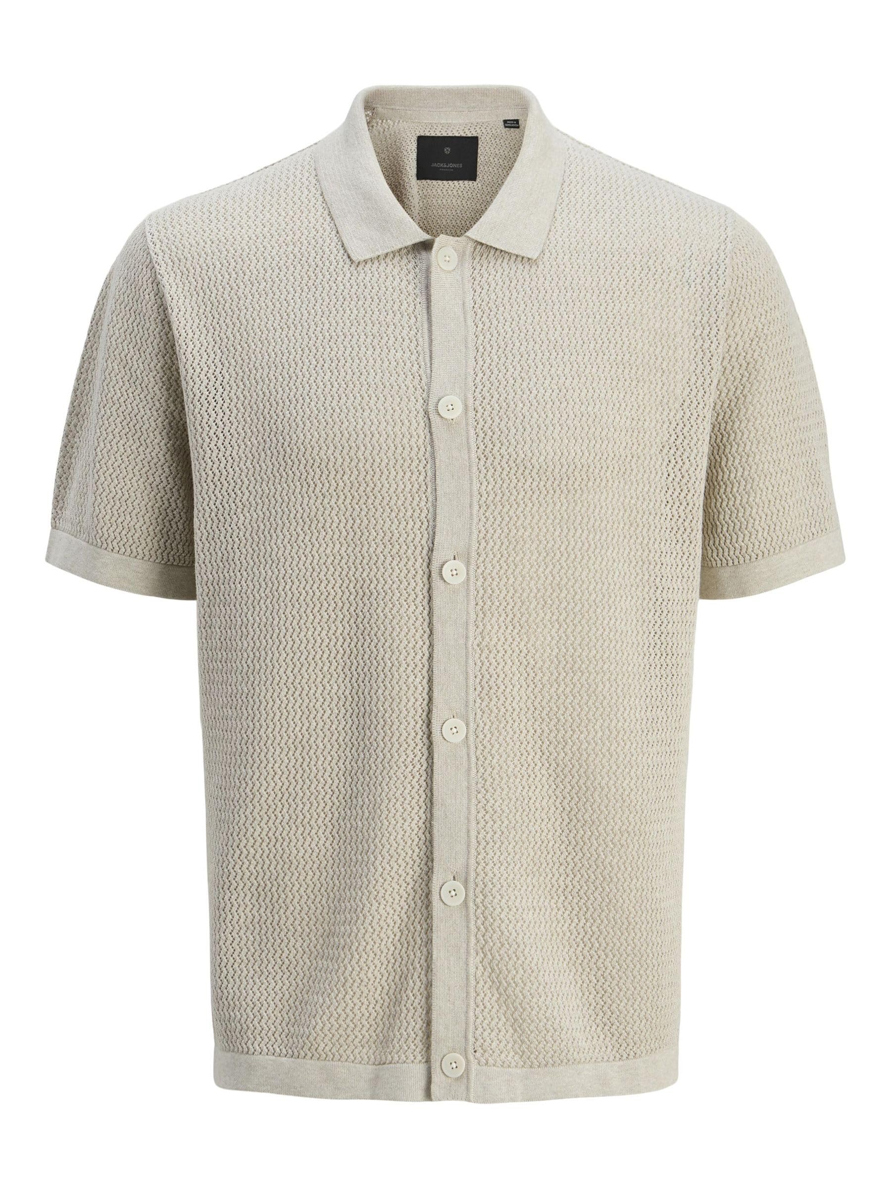JACK & JONES Male Gestricktes Polo Einfarbig Gestricktes Polo