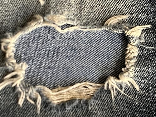 Miniatura 2 de Holey Patches - Parches de mezclilla elásticos de mezclilla azul claro, súper fuertes, hechos a mano en los Estados Unidos (5 x 5 pulgadas, juego de