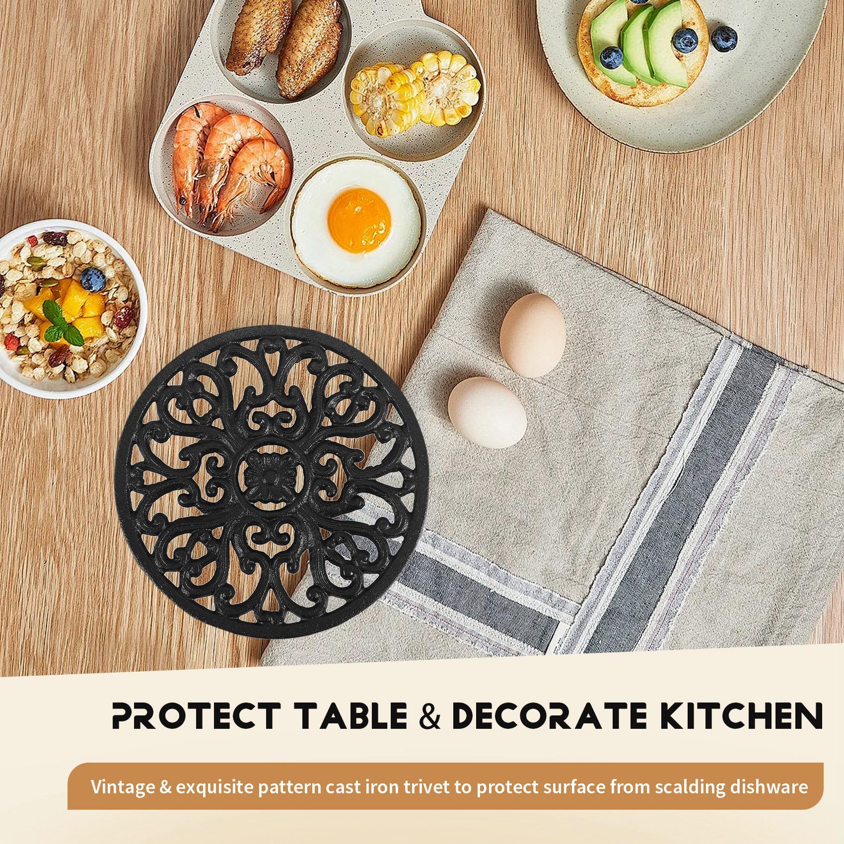 MAKSEN Dessous de plat rond Protection des surfaces de cuisine