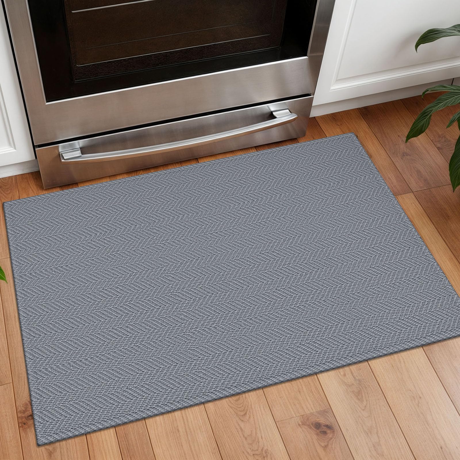Alfombras trenzadas pequeñas de 2 x 3 pies para entrada, alfombras bohemias lavables con respaldo de goma, tapete de algodón tejido para puerta interior, entrada, entrada, entrada, entrada, cocina