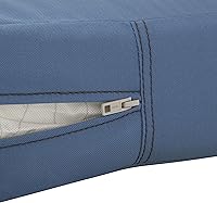 Vista 4 de Classic Accessories Ravenna - Funda de cojín resistente al agua para silla de patio, 18 x 18 x 2 pulgadas, color azul imperio, fundas de cojín