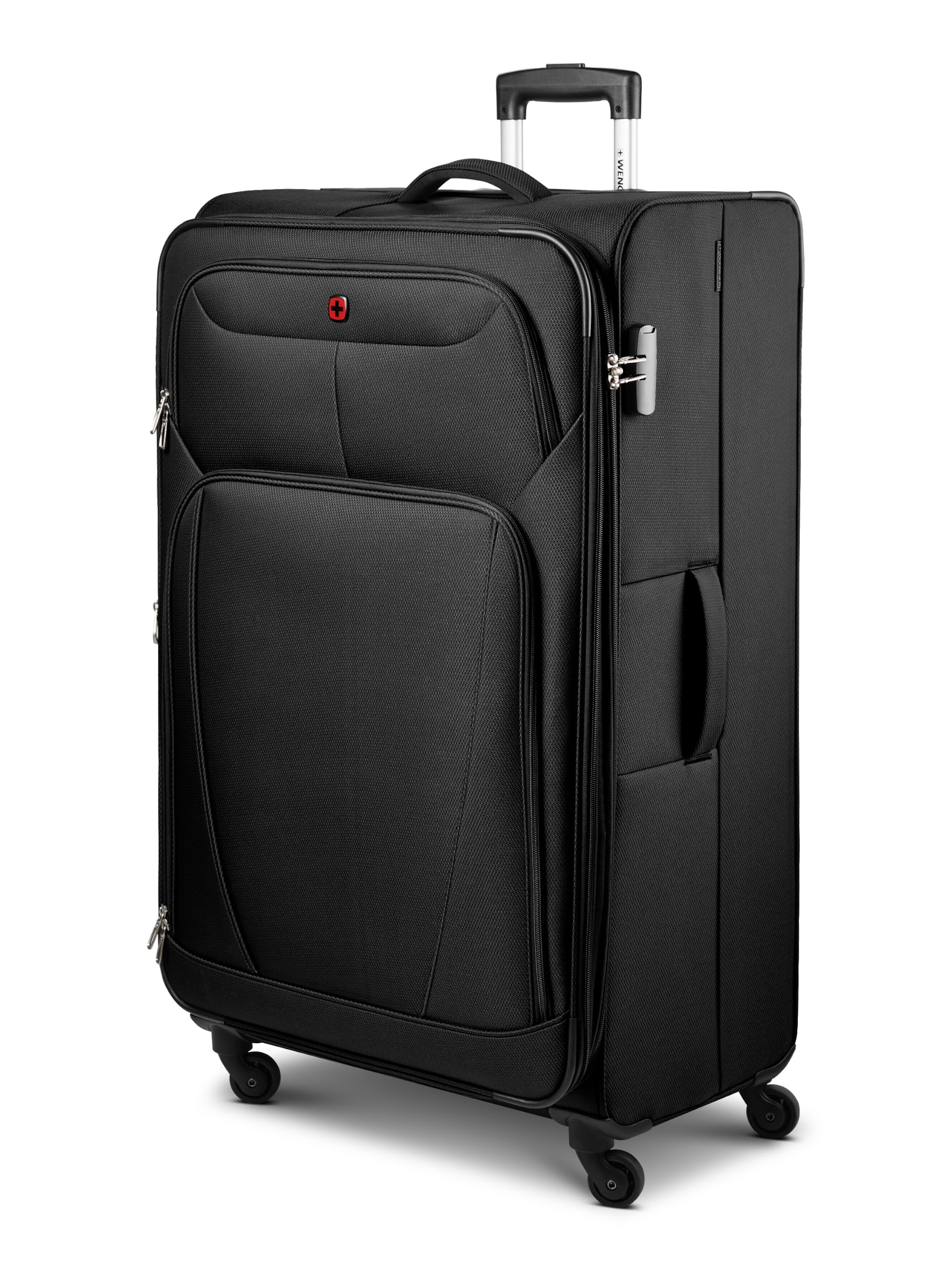 WENGER Check-in Koffer für Damen und Herren | großer XL Trolley 54 x 37 x 87 cm aus hochwertigem Polyester 600D Material | Erweiterbar & Fronttasche| Beaumont Serie