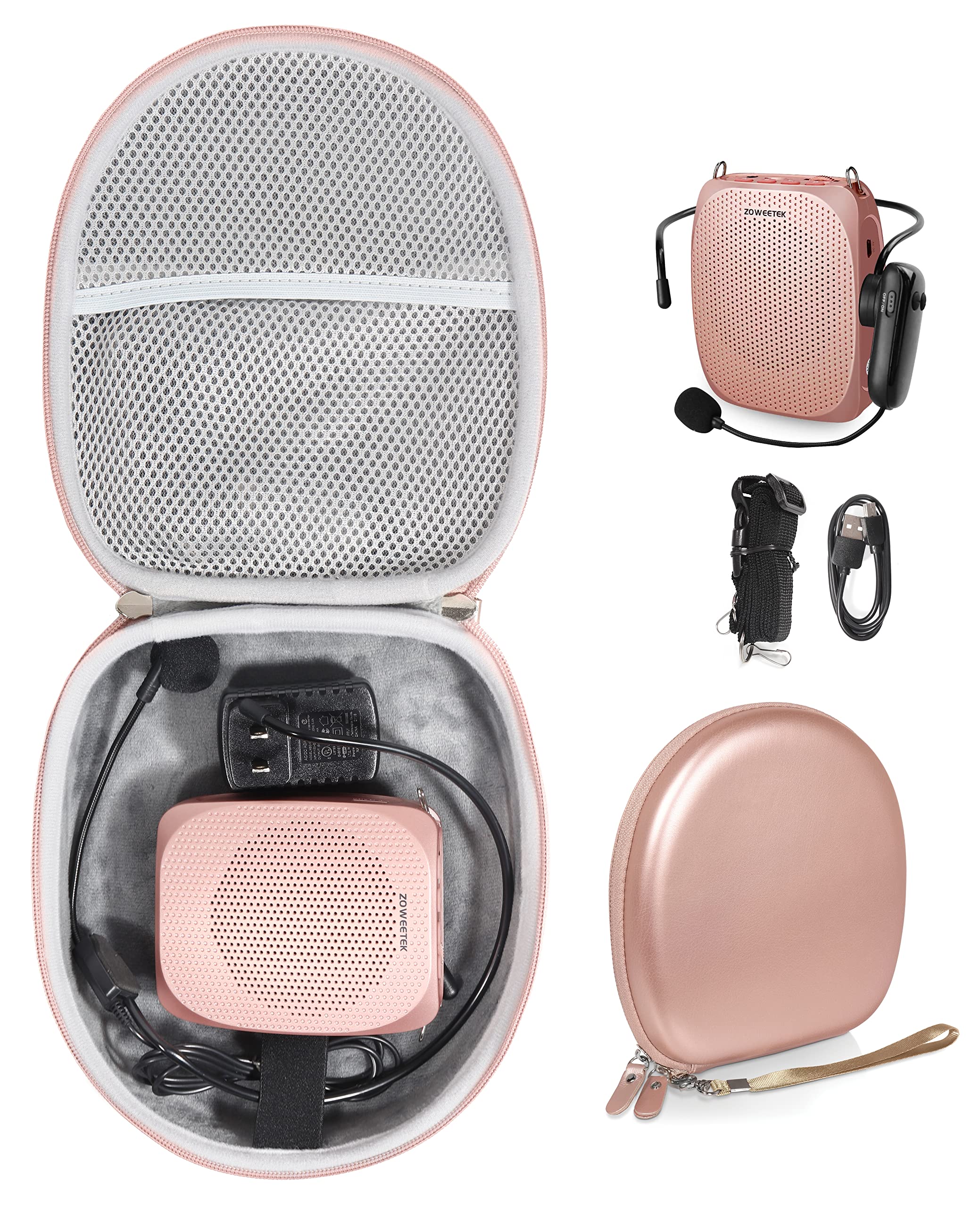 CaseSackCase for Voice Amplifier, Compatible with ZOWEETEK, SHIDU, Giecy, Moukey, ResponseBridge (Rose Gold)