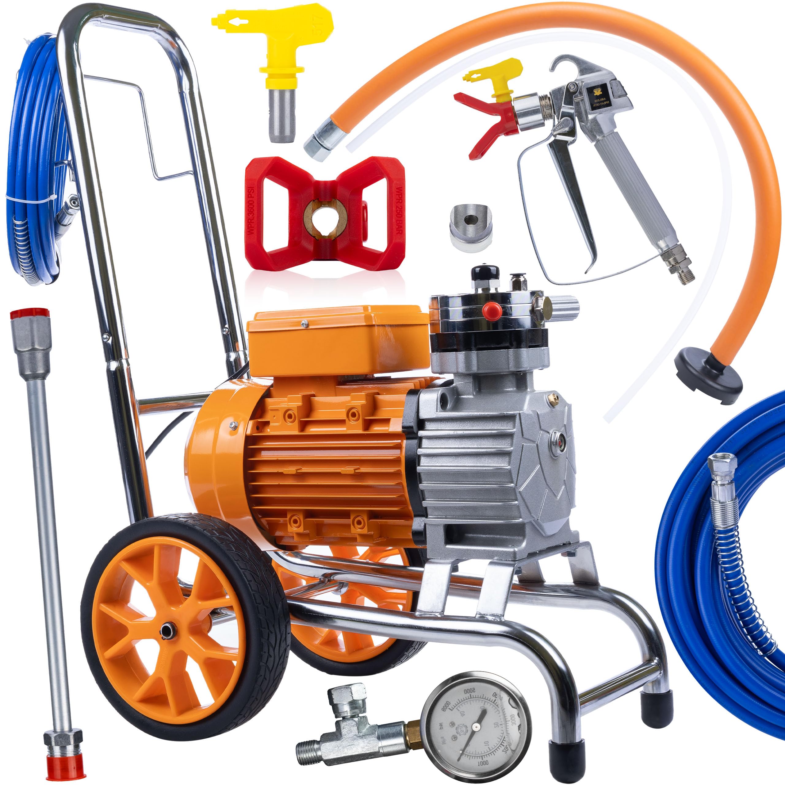 PROFESJONALNY AGREGAT MALARSKI 20L/MIN 4000W LCD PISTOLET LANCA DYSZA HQ