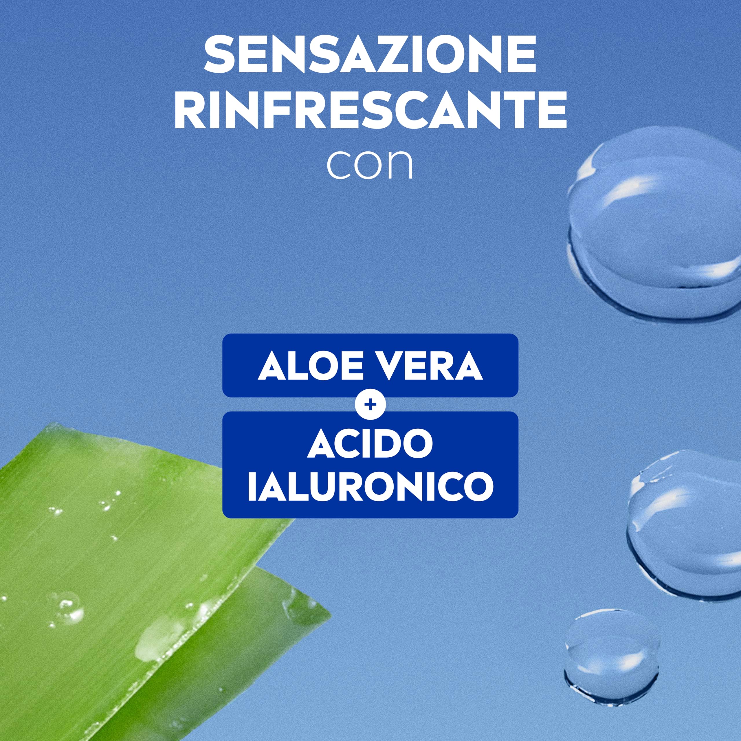 NIVEA Latte Detergente Rinfrescante 200 ml, Detergente viso idratante e lenitivo, Cleanser struccante con Aloe Vera e Acido Ialuronico, Rimuove trucco waterproof, Skincare per pelle da normale a secca