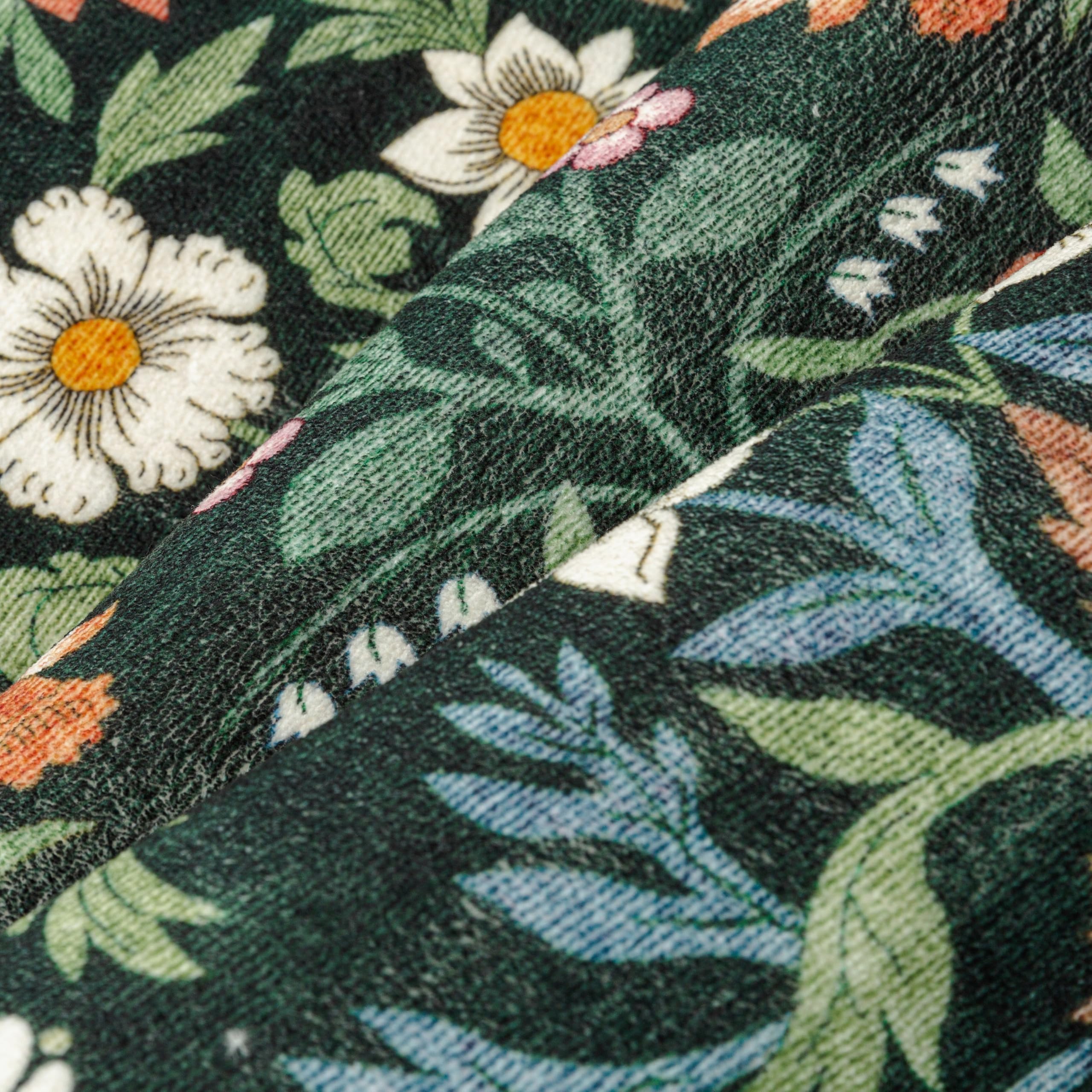 PureCozy Tapis Salon 200x300cm Lavable Motif Floral Poils Courts Antidérapant Doux Boho Vintage Grand Tapis pour Chambre Salle À Manger Bedroom Living Room, Vert