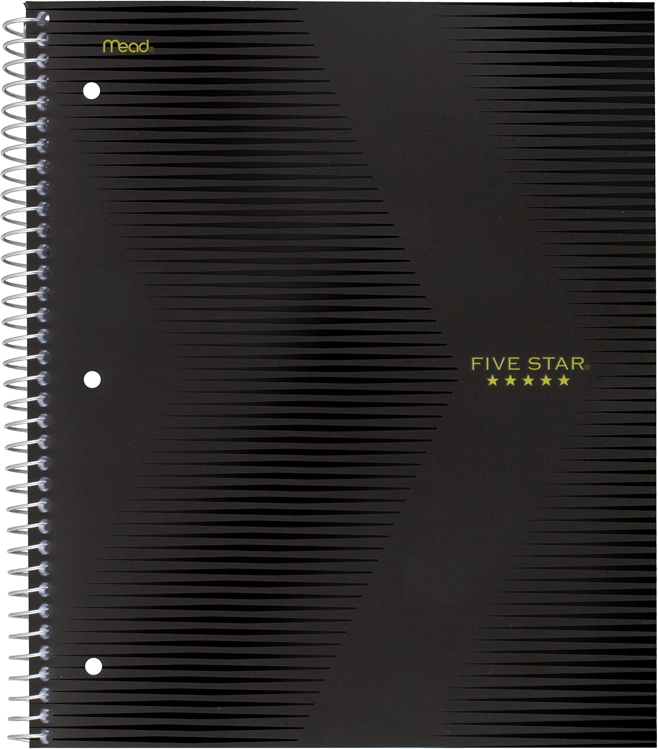 Five Star Spiral Notebooks, 1 Subject, College Ruled Paper, 100 Sheets, 11" x 8-1/2", Graphics, Assorted Designs, 3 Pack (38000)