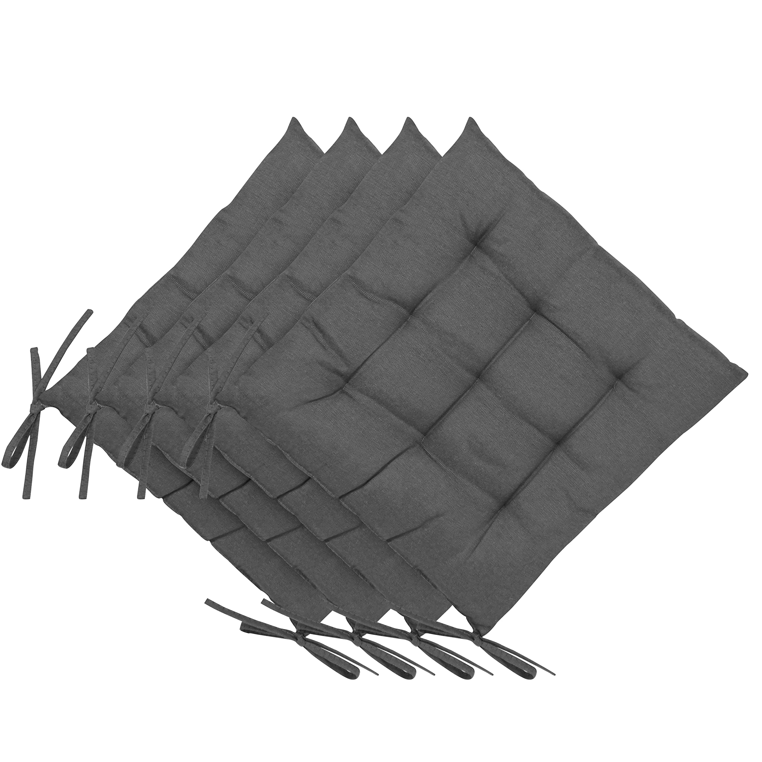 Chair Cushions Pack of 2 Seat Pads for Dining Chairs, Garden Chair Cushions Tie On_9 Stitch_D-grey Indoor/Outdoor Seat Cushions Comfortable Chair Pads for Kitchen Seat Pads 9 stitch cushions