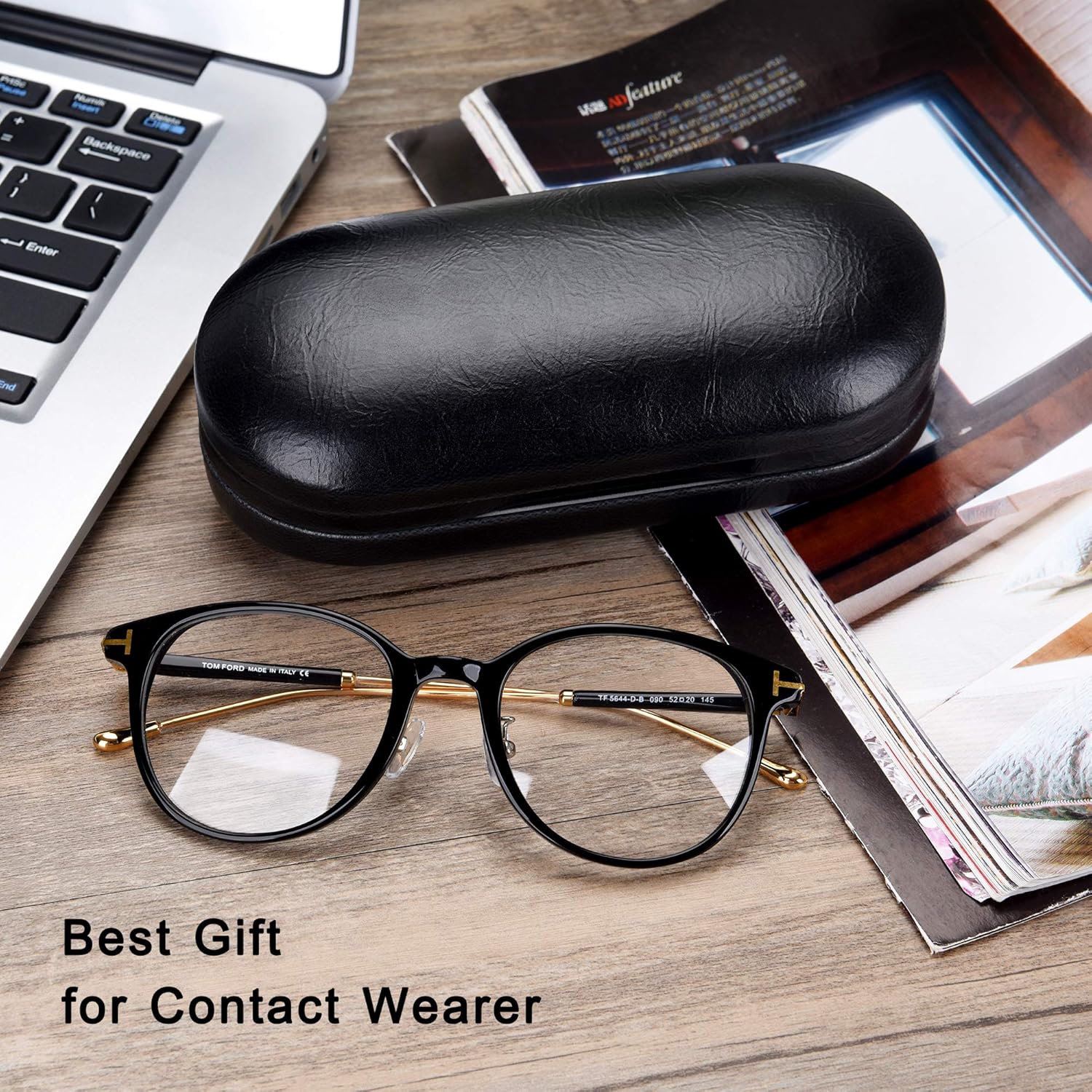 Muf 2 in 1 Double Sided Portable Contact Lens Case and Eyeglasses Case,Dual Use Design with Built-in Mirror,Tweezer and Contact Lens Solution Bottle Included for Travel Kit(Green) : Health & Household