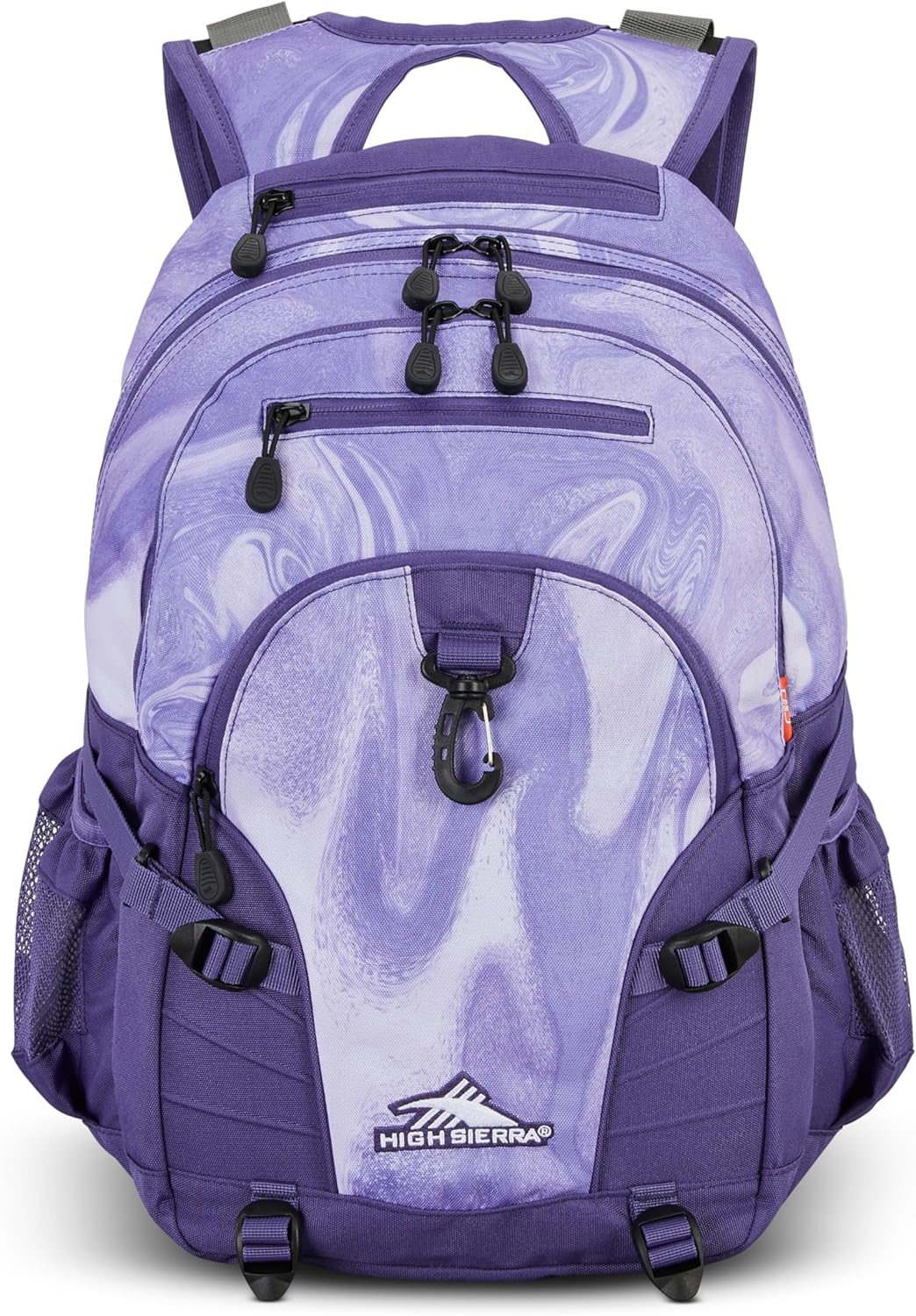 High Sierra Loop-Backpack, School, Travel, or Work Bookbag with tablet-sleeve, Purple Marble Swirl, One Size - Image 2