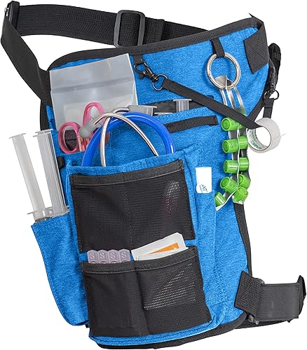 Riñonera de enfermera con banda elástica para las piernas, bolsa de herramientas organizadora de cintura con múltiples compartimentos para