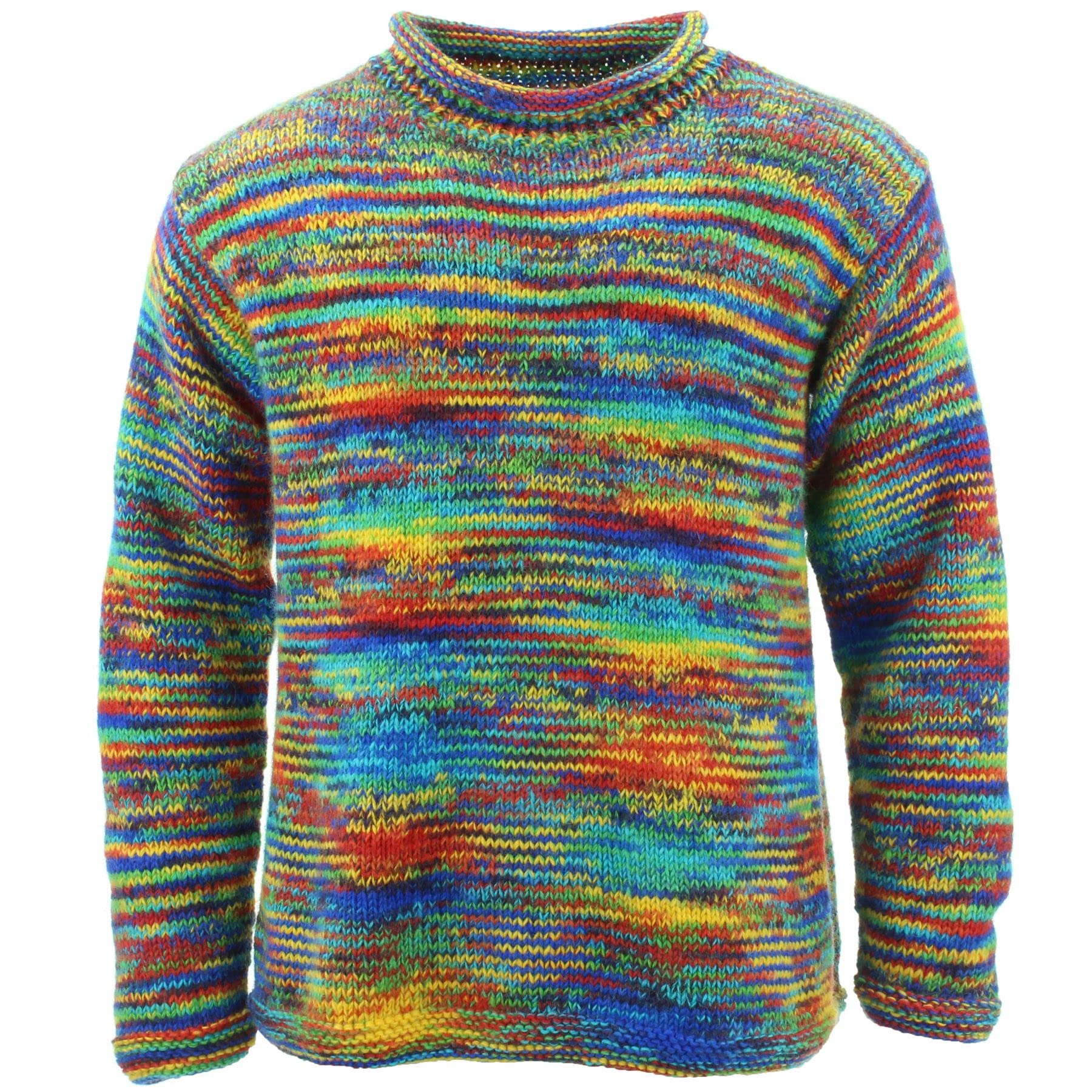 LOUDelephant Chunky Wool Knit Jumper Space Dye - SD Rainbow (Medium)