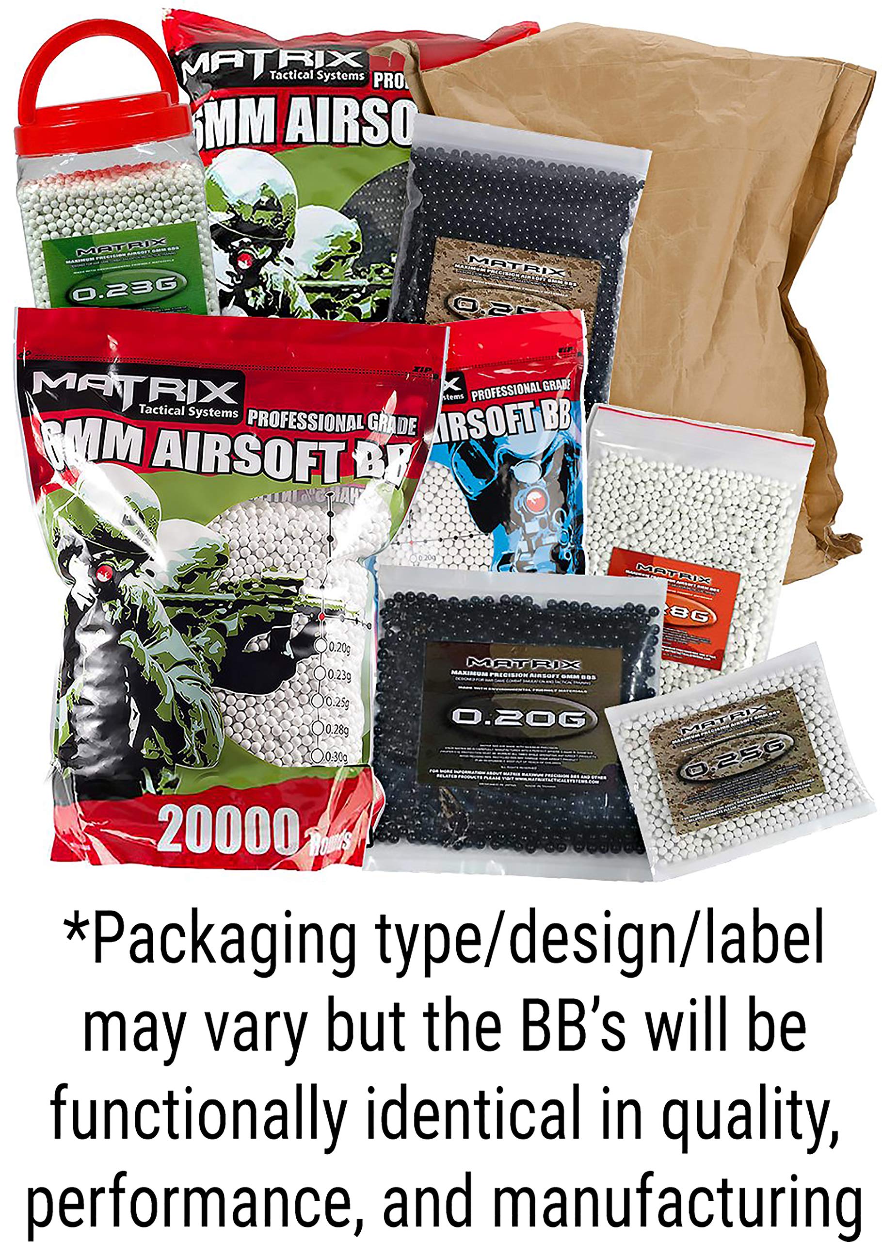 Evike Airsoft - Matrix Match Grade 6mm Glow-in-The-Dark Airsoft BB (Model: 0.20g Green 5000rds)