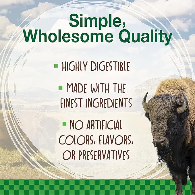 Nylabone Healthy Edibles WILD Natural Dog Chew Treats for Small Dogs, Long Lasting Dog Chew Bones Made in USA, Bison Flavor, For Dogs Up to 25 lbs. (16 Count)