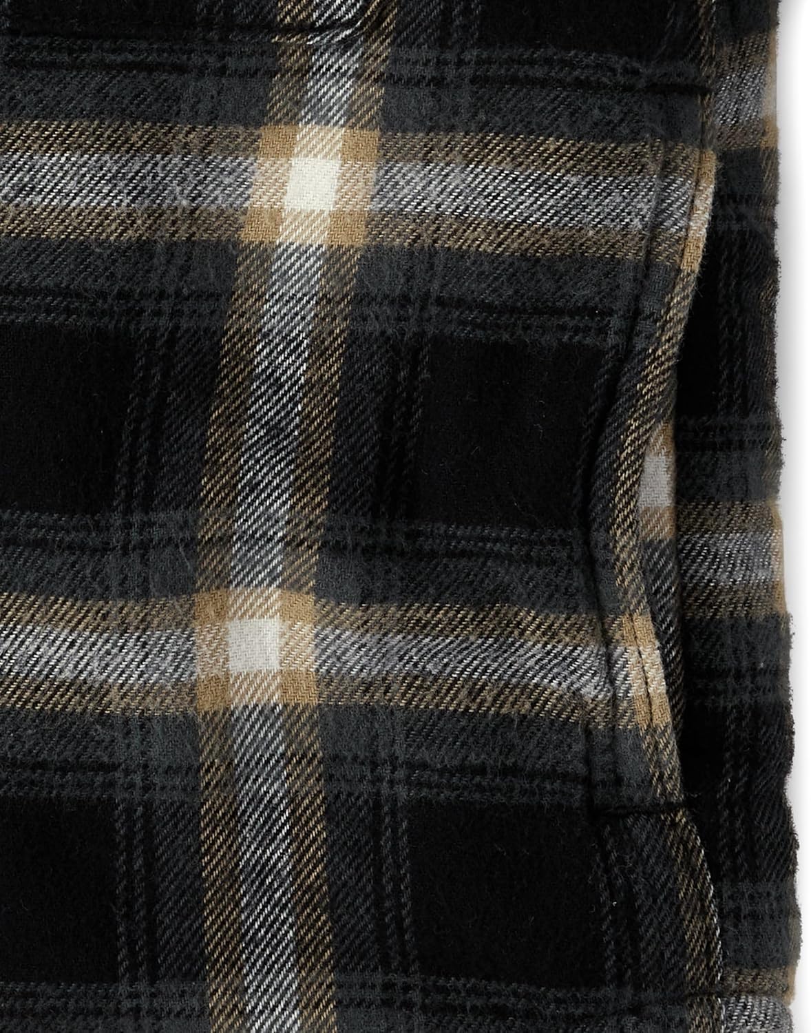 The Children's Place,Baby Boys,and Toddler Cozy Sherpa Lined Shacket,Black Plaid,6 Months - Image 2