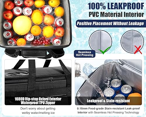 Miniatura 5 de MyLifeUNIT Insulated Cooler Bag for Food & Pizza Delivery Bag Suitable for Car, Bike, Camping, Picnic, Beach, Large Size