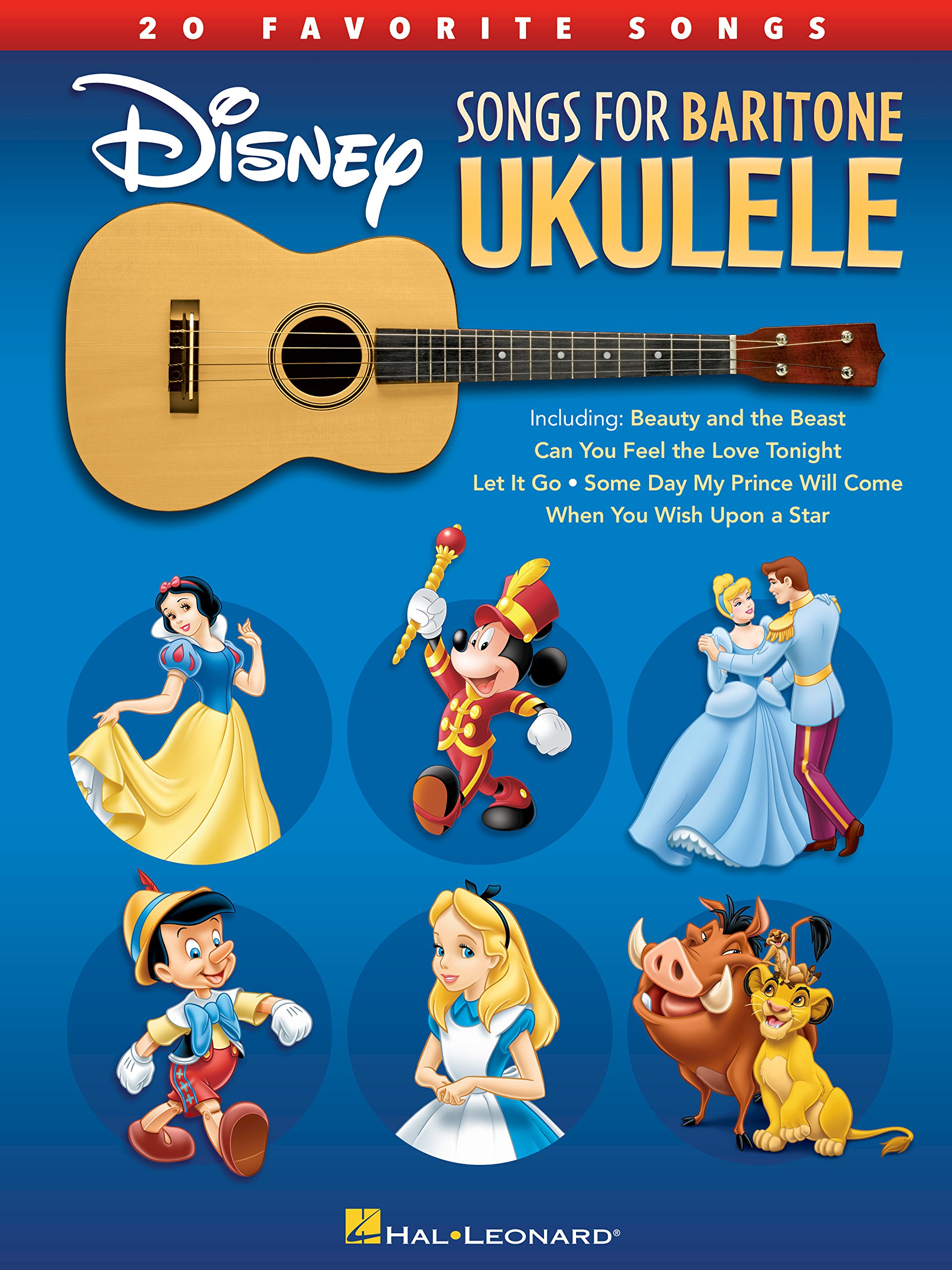 Ukulélé baryton Disney 20 chansons livre partitions accords songbook anglais