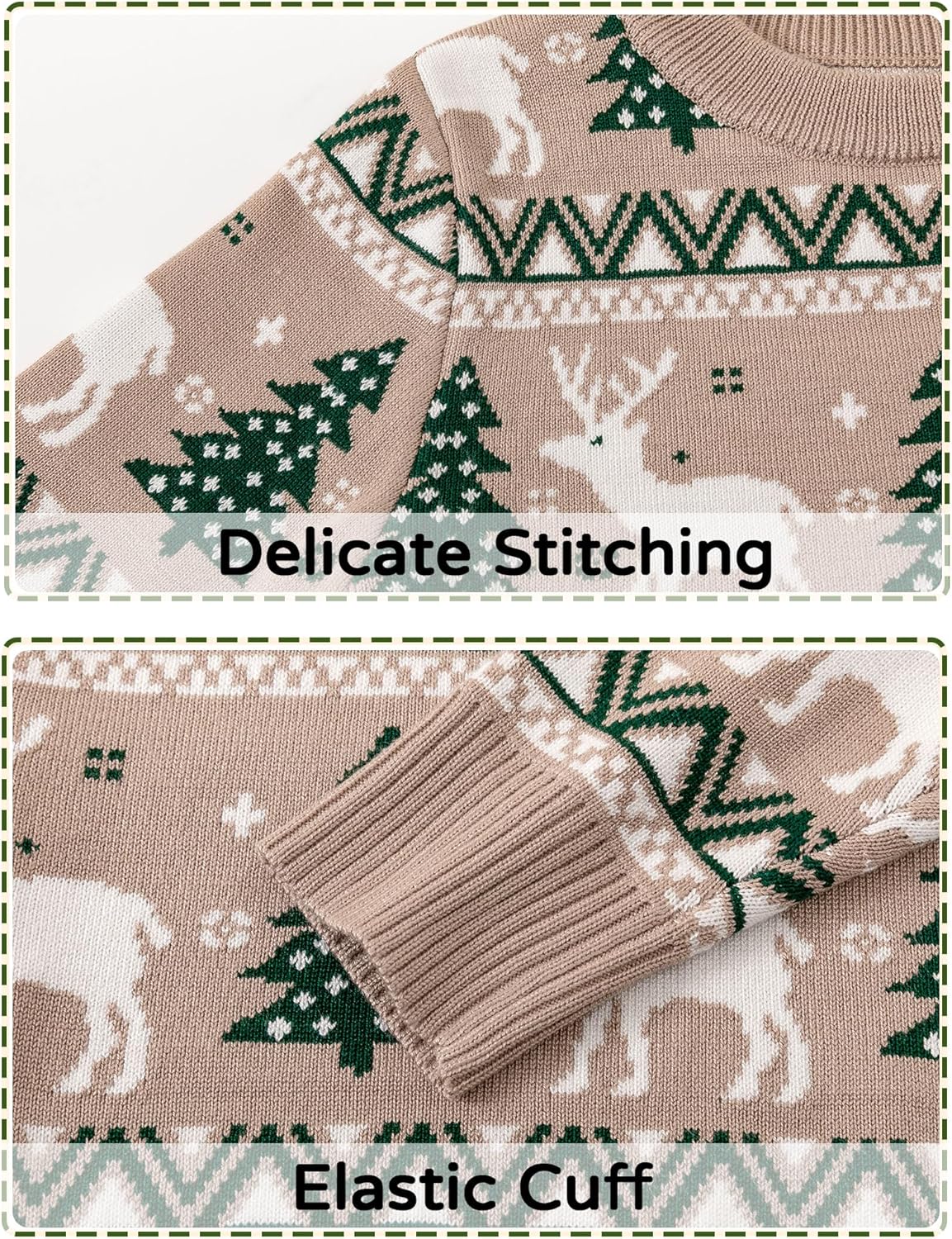 Toddler Boy Knit Christmas Sweater Girls Crew Neck Sweatshirt Snowman Pullover Xmas Clothes Elk Tops 2-6Years - Image 4