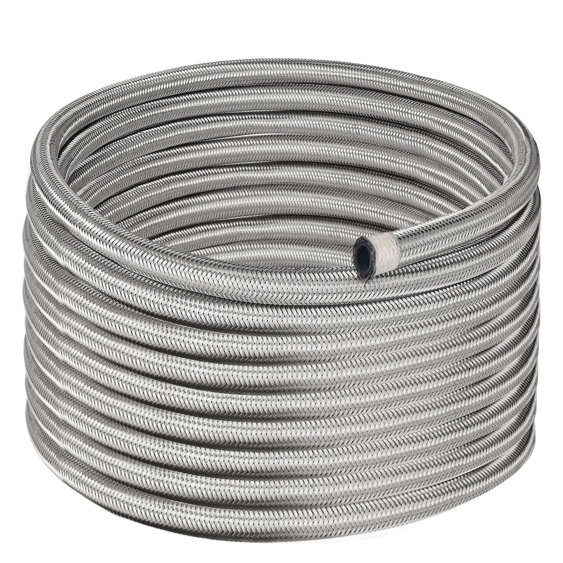 EVIL ENERGY 6AN Fuel Line CPE Nylon Braided AN6 Fuel Hose 20FT Black