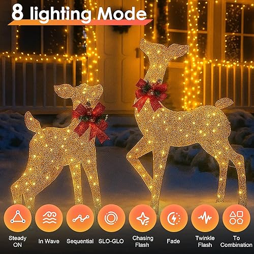 Miniatura 3 de LumiGlow - Luces de Navidad de 1200 LED, 394 pies, luces de árbol de Navidad impermeables IP67 con 8 modos, luces de cadena para exteriores con