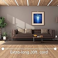 Vista 3 de GE 50769 Protector de sobretensión, cable de extensión de 20 pies, 800 julios, de 6 tomas, enchufe plano, cubiertas de seguridad de girar