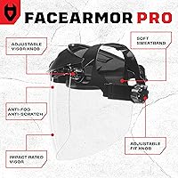 Vista 2 de NoCry Protector facial de seguridad premium para esmerilar y cortar — Visera transparente antivaho, resistente a los impactos y arnés ajustable