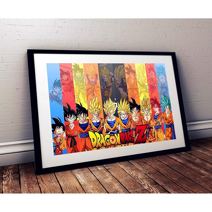 Buy One click creations Wood Goku Poster Dragon Ball Z Wall Art for