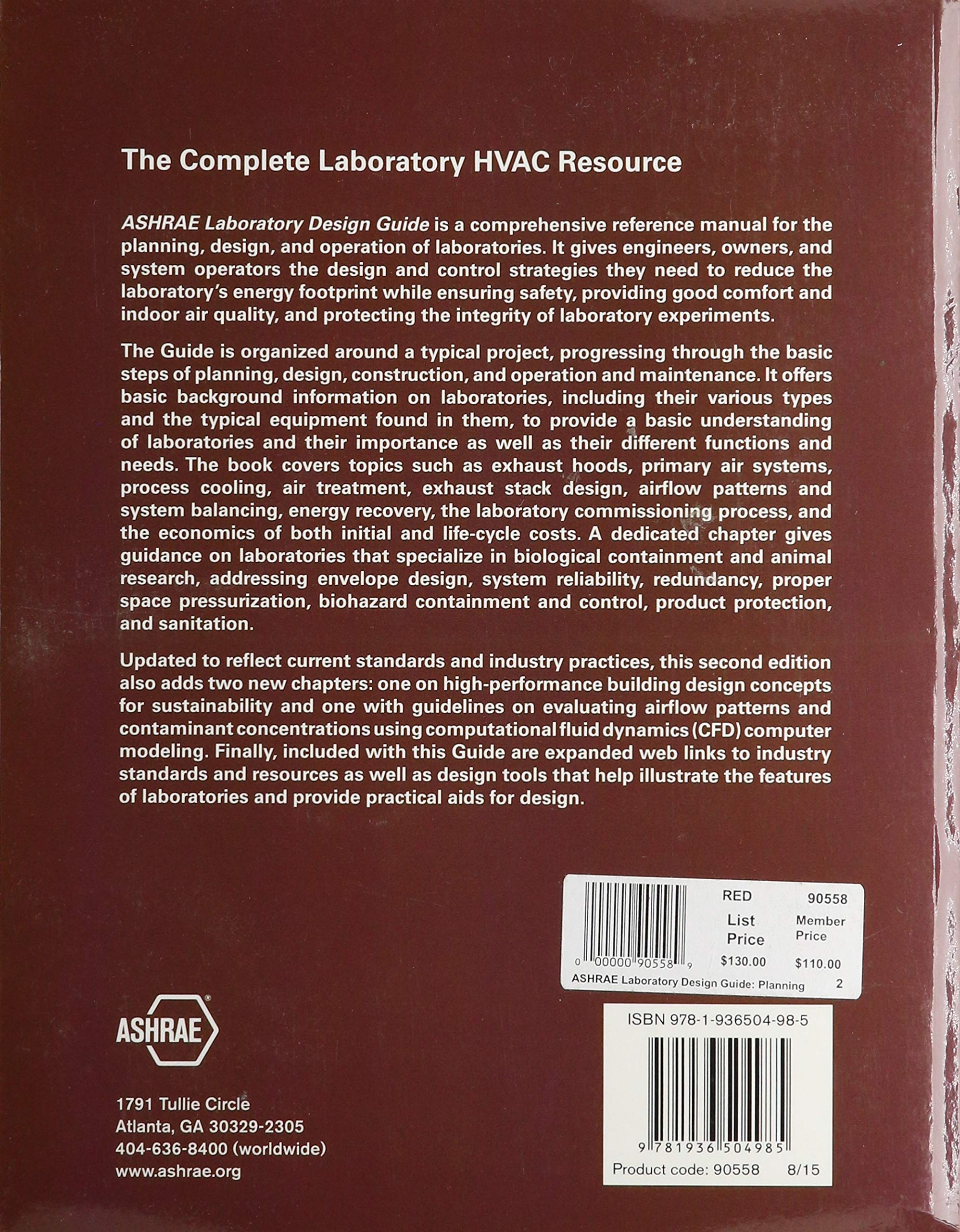 Ashrae Laboratory Design Guide Planning And Operation Of