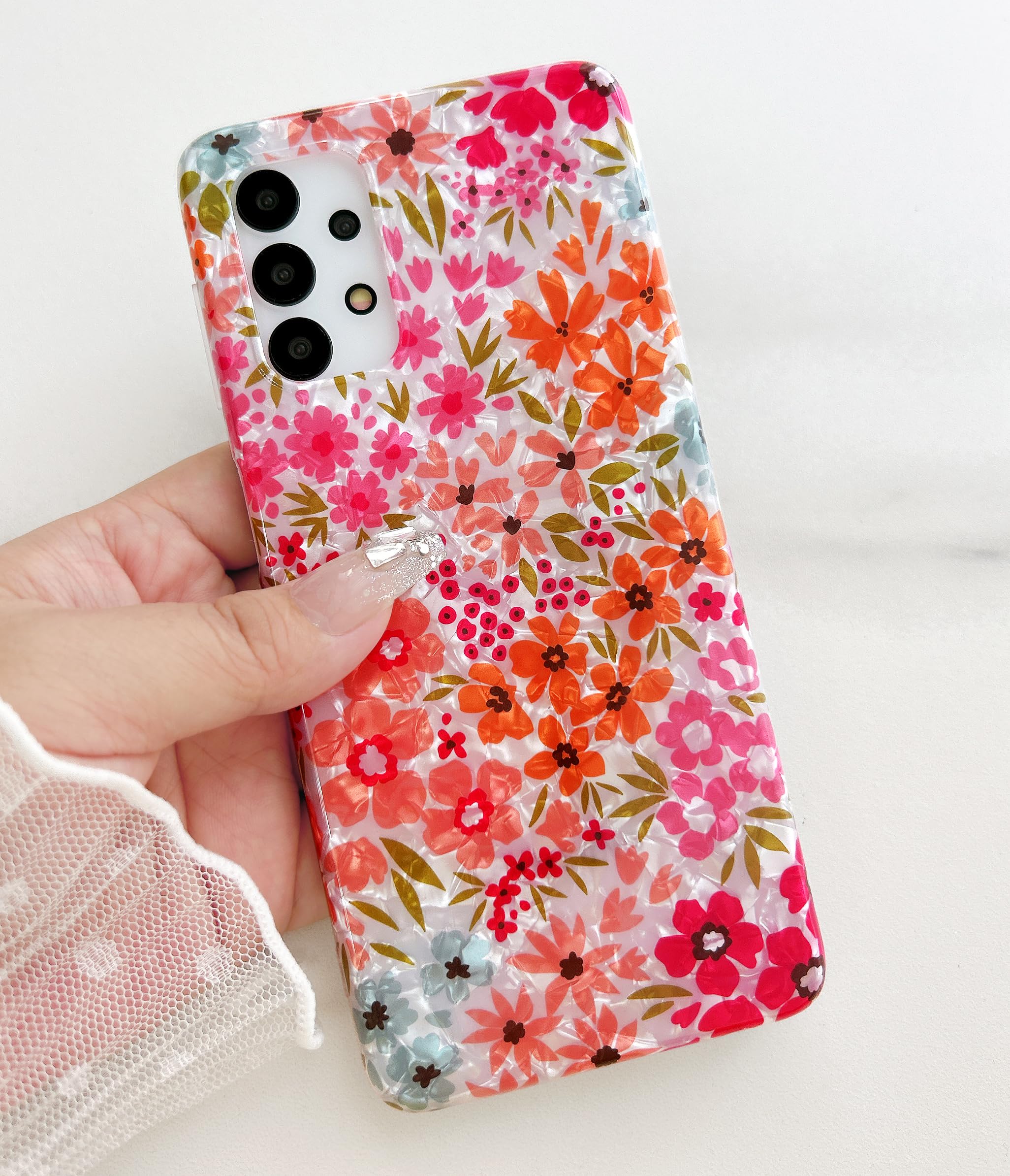 Coque Samsung Galaxy A32 5G - Motif Floral Aquarelle, TPU Souple, Résistante Aux Chocs - Pour Filles, Femmes