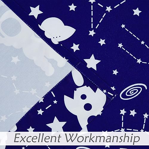 Miniatura 4 de Central Park Cortinas de ventana con filtro de luz para dormitorio de niños, cuarto de bebé, temática de planeta espacial, 63 pulgadas de largo con