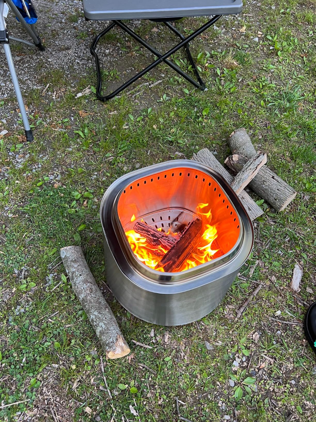 38/mo Finance EAST OAK Fire Pit Smokeless 21'' Firepits for Outside Patio, 304 Stainless