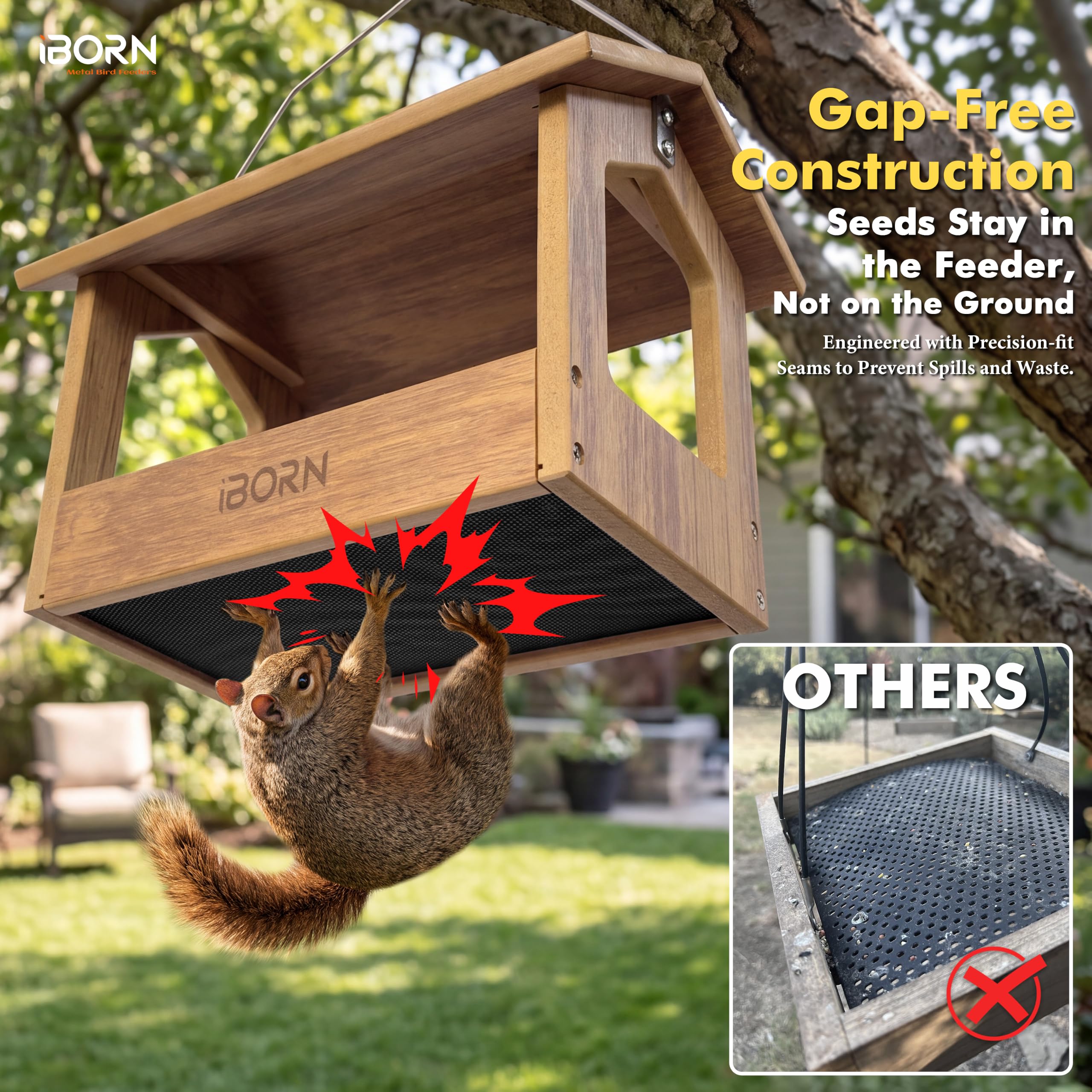 iBorn Pavilion Bird Feeder - Durable & Weatherproof -6