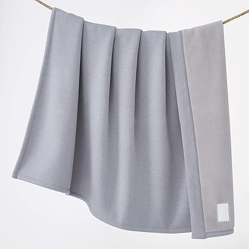 Calvin Klein Sherpa Rib - Manta de punto de 1 pieza 40 x 60 pulgadas fibra sintética gris