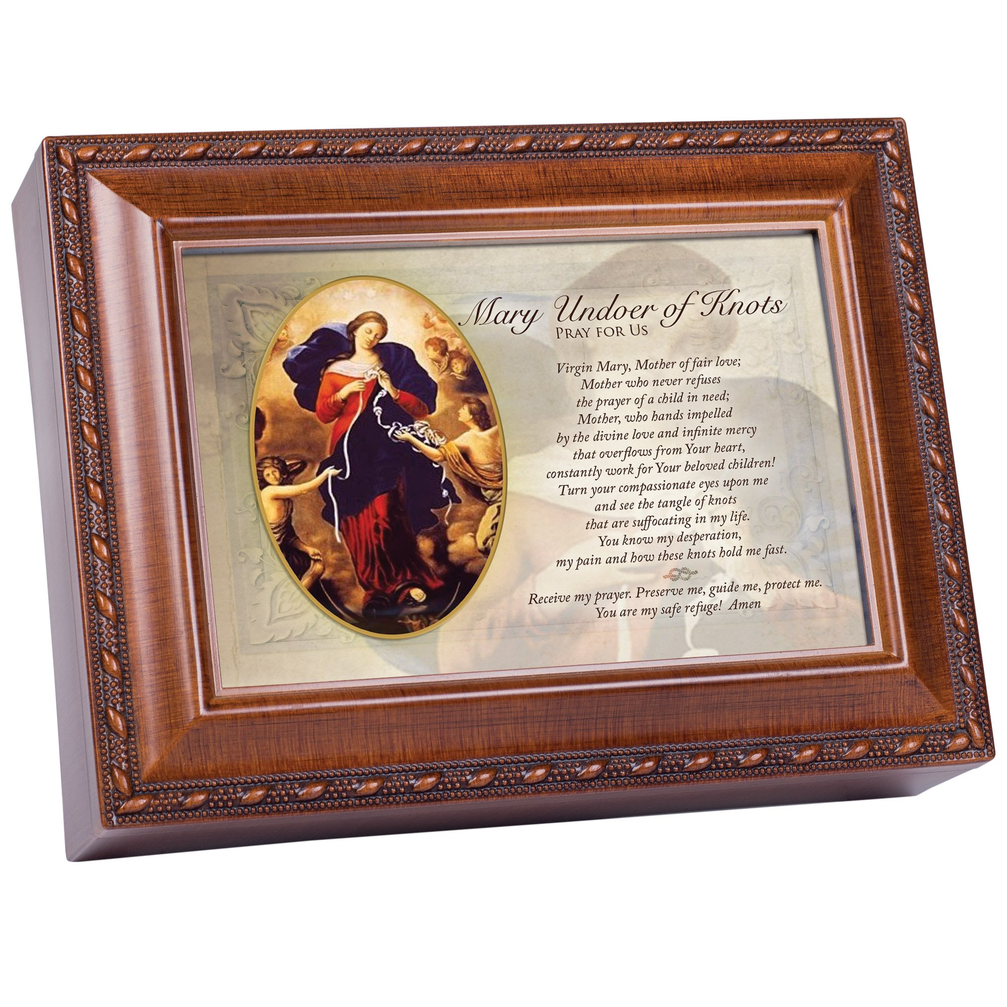 Amazon Co Jp メアリーundoerノットのpray For Us木製仕上げジュエリー音楽ボックスplays Ave Maria ホーム キッチン