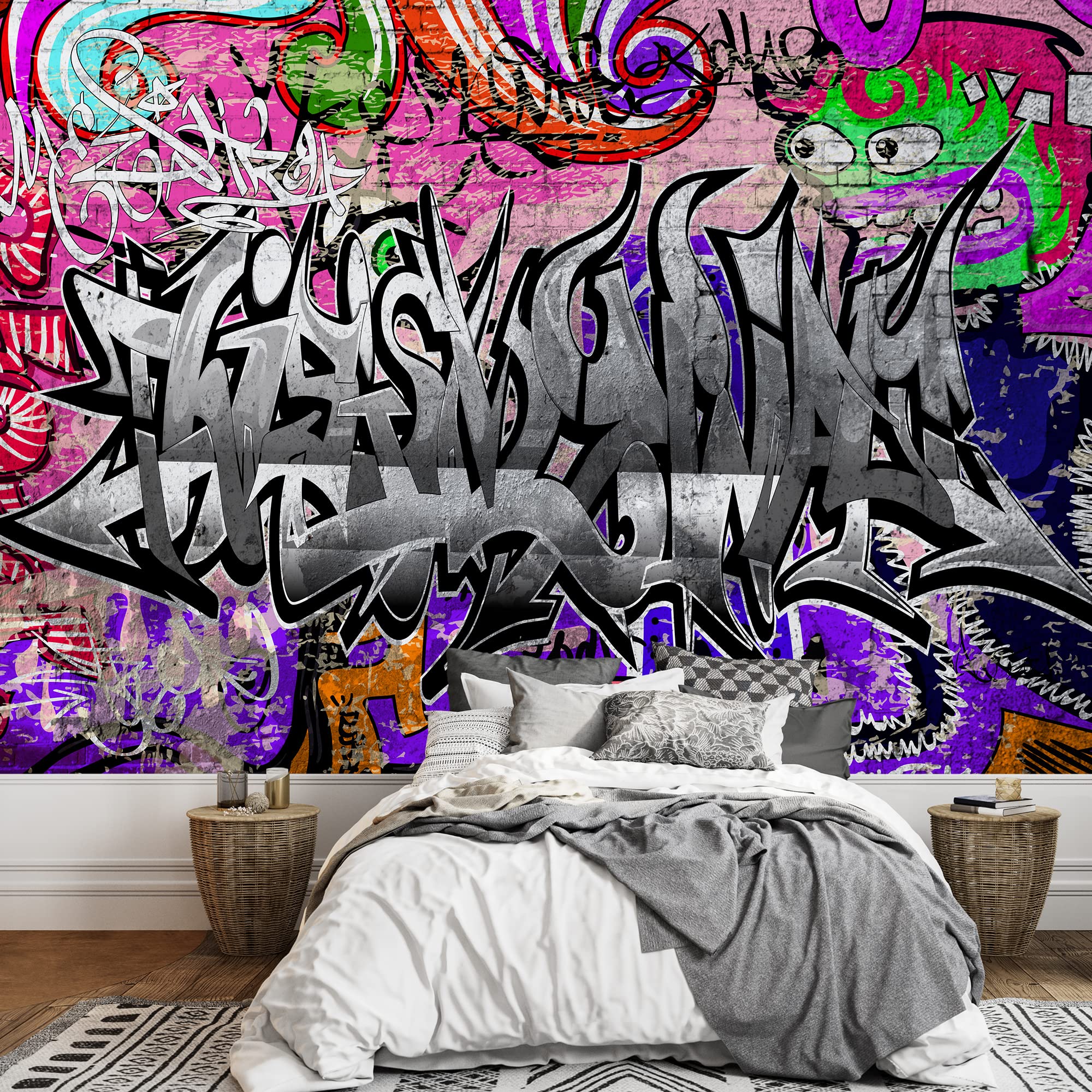 wall26 - Colorful Graffiti - Large Wall Mural, Removable Peel and
