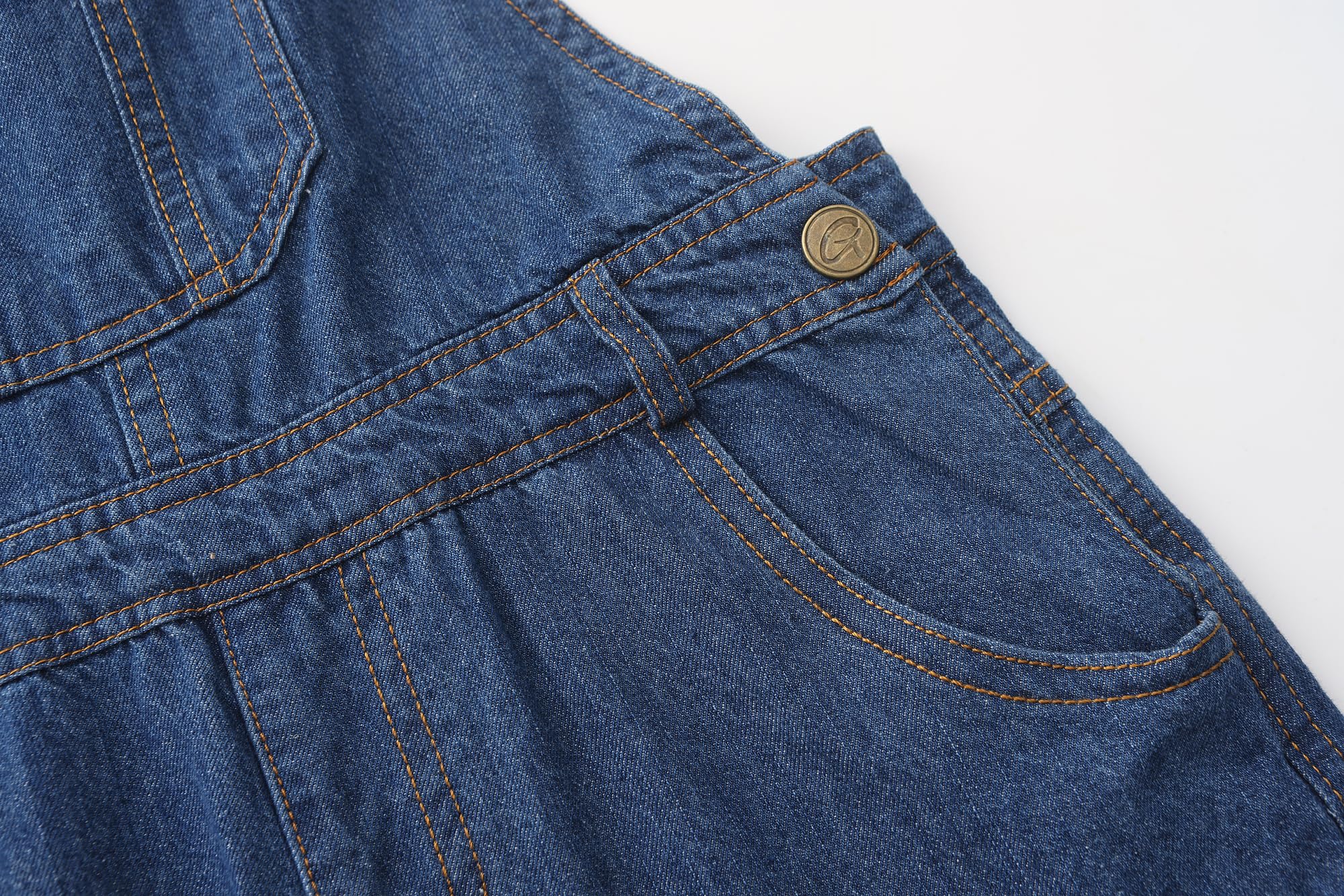 Grandwish Garçon Fille Salopette Bleu Denim Bavoir 2 ans-10 ans