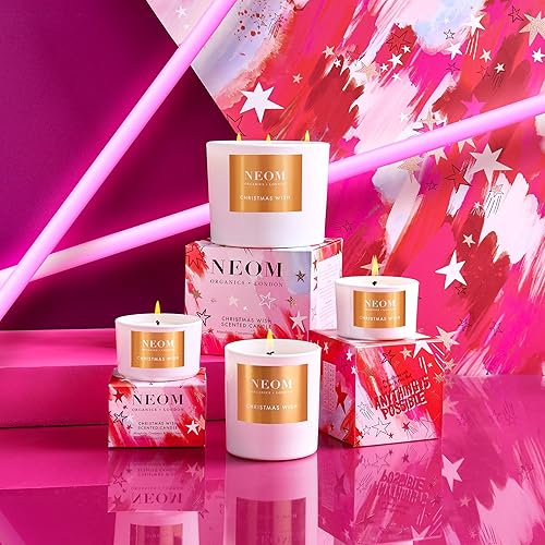 Miniatura 4 de NEOM - Vela perfumada de lujo Christmas Wish  Canela, mandarina y frijol tonka  Regalo de Navidad... (3 mechas)