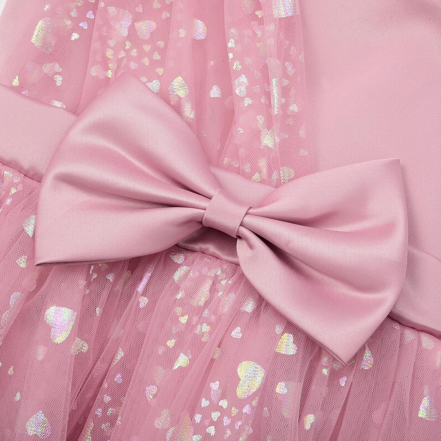 Uhnice Flower Girls One Shoulder Dress Bowknot Tulle Skirt for Wedding Party Pageant