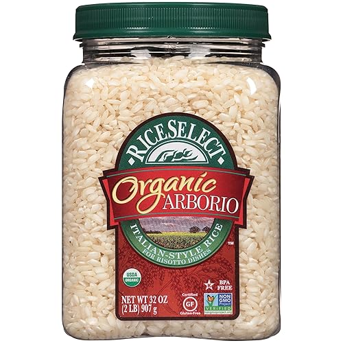 RiceSelect Arroz orgánico Arborio Risotto, sin gluten, sin OMG, vegano, 32 onzas